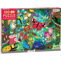 Mudpuppy Puzzle Motýle a hmyz 100 dielikov