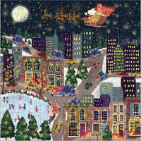 Galison Fóliové puzzle Joy Laforme Vianočné mestečko Presentville 500 dielikov