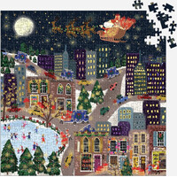 Galison Fóliové puzzle Joy Laforme Vianočné mestečko Presentville 500 dielikov