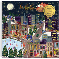 Galison Fóliové puzzle Joy Laforme Vianočné mestečko Presentville 500 dielikov