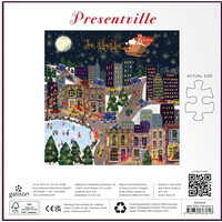 Galison Fóliové puzzle Joy Laforme Vianočné mestečko Presentville 500 dielikov