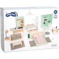 small foot Drevená prepravka s mliečnymi nápojmi