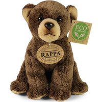 Rappa Plyšový medveď hnedý sediaci 15 cm ECO-FRIENDLY