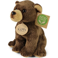 Rappa Plyšový medveď hnedý sediaci 15 cm ECO-FRIENDLY