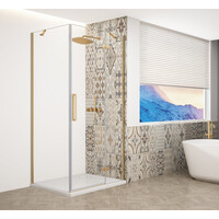 Gelco TRINITY GOLD MATT obdĺžnikový sprchovací kút 1100x1200mm, číre sklo, pravé GT5612-11CR-G