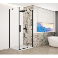 Gelco TRINITY BLACK obdĺžnikový sprchovací kút 800x1200mm, číre sklo, pravé GT5612-80CR-B