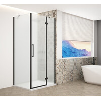 Gelco TRINITY BLACK obdĺžnikový sprchovací kút 1100x1200mm, matné sklo, pravé GT5612-11MR-B