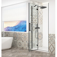 Gelco TRINITY BLACK sprchové dvere do niky 800mm, číre sklo, ľavé GT1280CL-B