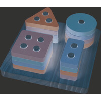 2Kids Toys Nasadzovanie Farebné tvary