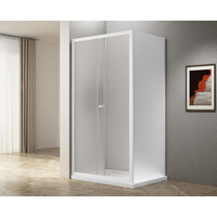 Aqualine UGGA obdĺžnikový sprchovací kút 1000x900mm, sklo Brick, biela AWS100-02