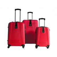 Moderné cestovný kufor RED - červený