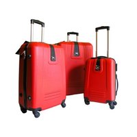 Moderné cestovný kufor RED - červený