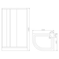 Sprchovací kút IMPULS 80x100 cm