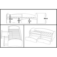 Detská posteľ so šuplíkmi BLANC 200x90 cm
