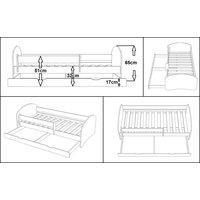 Detská posteľ so zásuvkou FUNKY 160x80 cm