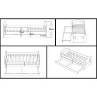 Detská posteľ so zásuvkami SCHOOL 200x90 cm + matrac