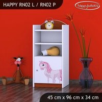 Detský úložný regál PRINCEZNA A KONÍK - TYP 2 - NÍZKY