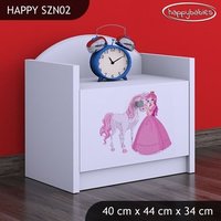 Detský nočný stolík PRINCEZNA A KONÍK - TYP 2