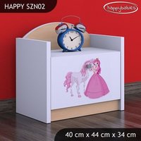 Detský nočný stolík PRINCEZNA A KONÍK - TYP 2