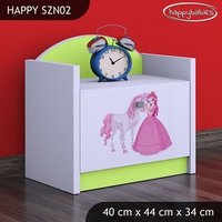 Detský nočný stolík PRINCEZNA A KONÍK - TYP 2