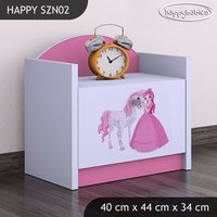Detský nočný stolík PRINCEZNA A KONÍK - TYP 2