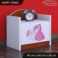 Detský nočný stolík PRINCEZNA A KONÍK - TYP 2