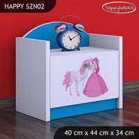 Detský nočný stolík PRINCEZNA A KONÍK - TYP 2