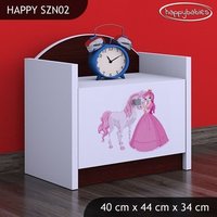 Detský nočný stolík PRINCEZNA A KONÍK - TYP 2
