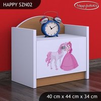 Detský nočný stolík PRINCEZNA A KONÍK - TYP 2