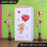 Detská skriňa MACKO S BALONMI - TYP 7B