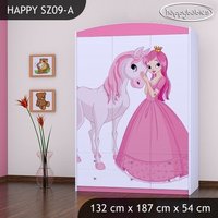 Detská skriňa PRINCEZNA A KONÍK - TYP 9