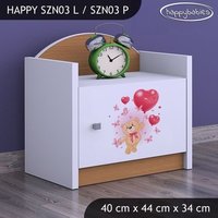 Detský nočný stolík MACKO S BALONKY - TYP 3