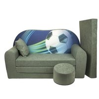 Detská pohovka - Futbalová lopta - šedá