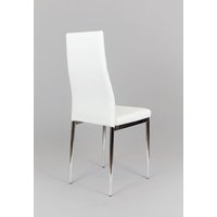 Dizajnová stolička VERONA - biela / chróm - TYP A