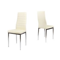 Dizajnová stolička VERONA - krémová / chróm - TYP A