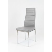 Dizajnová stolička VERONA - svetlo šedá / chróm - TYP A