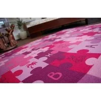Detský koberec PUZZLE ružový
