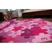 Detský koberec PUZZLE ružový