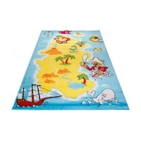 Detský koberec OSTROV PIRÁTOV 2 - svetlo modrý