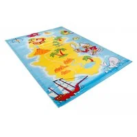 Detský koberec OSTROV PIRÁTOV 2 - svetlo modrý