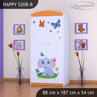 Detská skriňa SLON A MOTÝLCI - TYP 8A