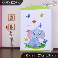 Detská skriňa SLON A MOTÝLCI - TYP 9