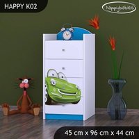 Detská komoda ZELENÉ AUTO - TYP 2