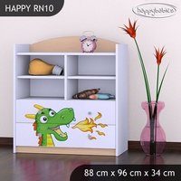 Detský úložný regál ZELENÝ DRAK - TYP 10 - NÍZKY