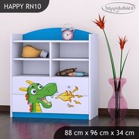 Detský úložný regál ZELENÝ DRAK - TYP 10 - NÍZKY