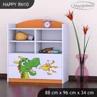 Detský úložný regál ZELENÝ DRAK - TYP 10 - NÍZKY