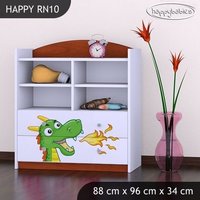 Detský úložný regál ZELENÝ DRAK - TYP 10 - NÍZKY