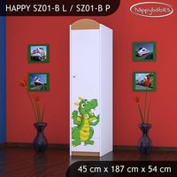 Detská skriňa ZELENÝ DRAK - TYP 1B
