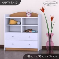 Detský úložný regál HAPPY bez motívu - TYP 10 - NÍZKY