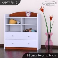 Detský úložný regál HAPPY bez motívu - TYP 10 - NÍZKY